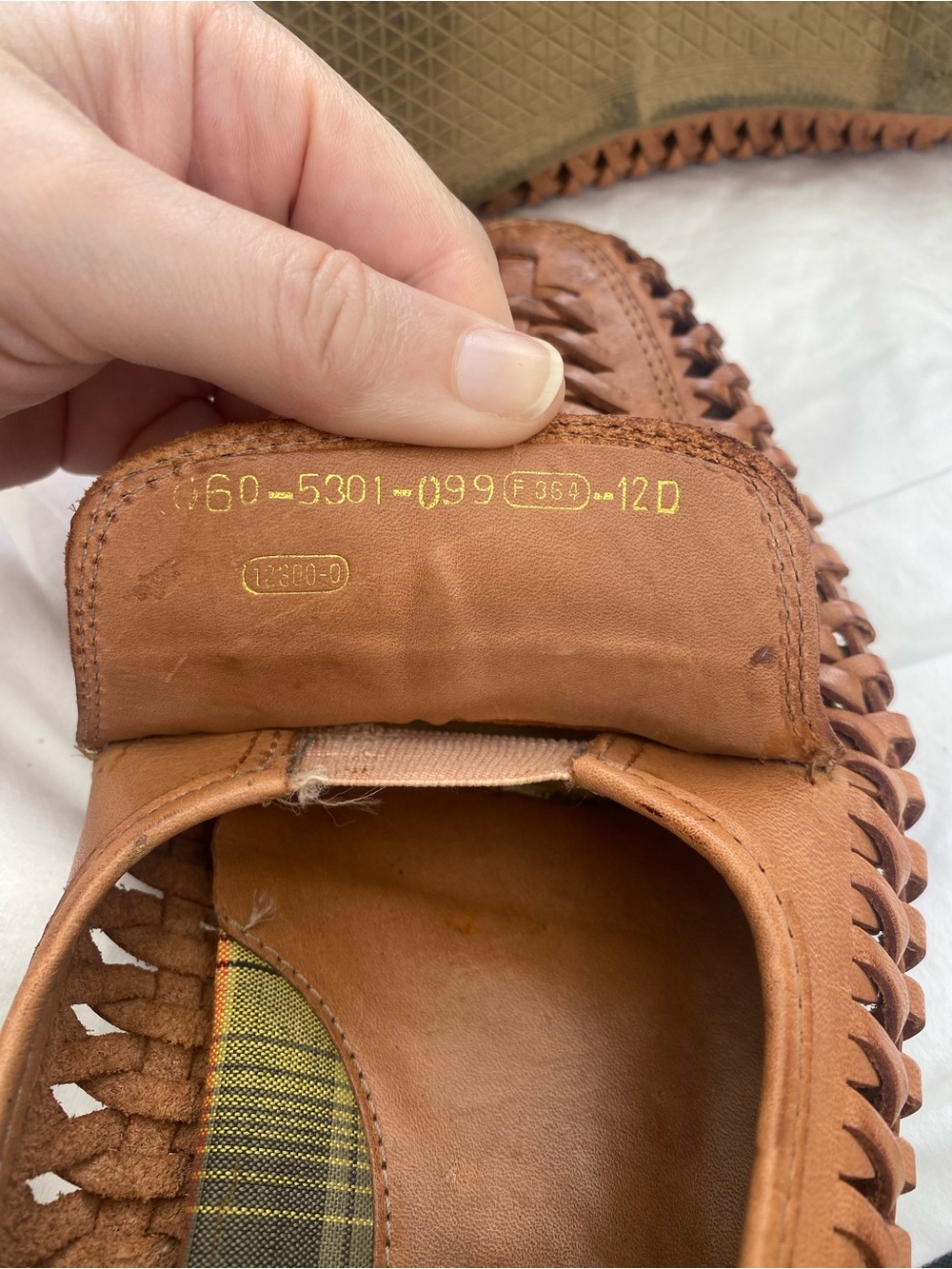 Men's Brown Woven Leather Slip-On Huarache Loafers - Picture 9 of 9